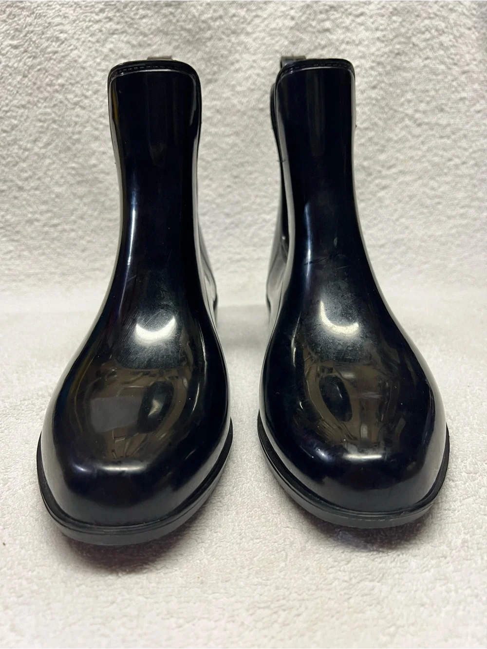 Ralph Lauren Black Rain Boots Chelsea Style Women’s Size 8